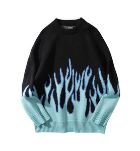 Blue Fire Sweater